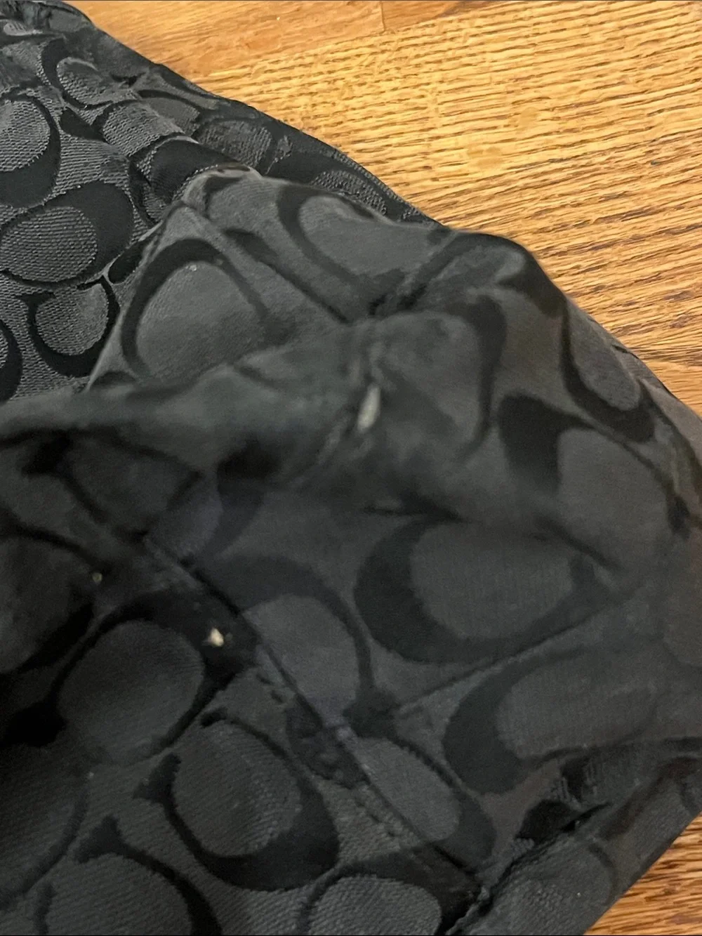 Coach Large Vintage F17403 Lynn Soho Black Signature C Canvas Bag - well loved!